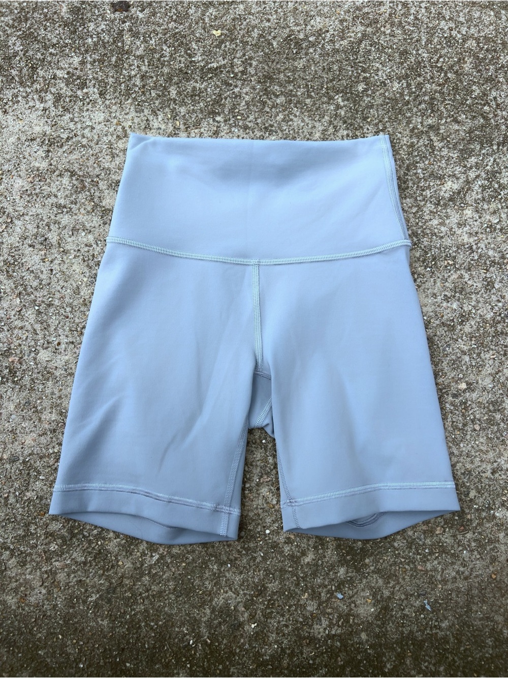 Lululemon Wunder Train High Rise 6” Biker Shorts Chambray Blue Size 2